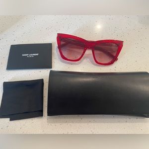 YSL RED CAT EYE SUNGLASSES